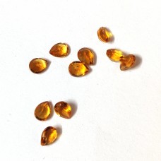 Citrine 4x3mm pear facet 0.15 cts